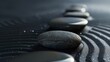 Zen garden meditation stone background, zen stones with water drops, spa concept