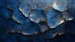 Contemplative Blue and Gilded Geometry: Moody Abstract