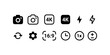 Camera icons. Mobile icons. Vector scalable graphics