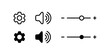 Sound control icons. Mobile icons. Vector scalable graphics