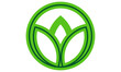 logo circle leaf icon