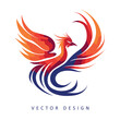 phoenix minimalist elegant vector design isolated illustration