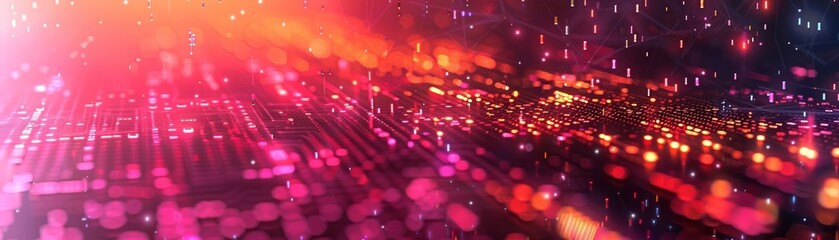 Abstract futuristic technology illustration depicting network data and cyber programming, enhancing the digital landscape.