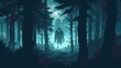Cryptid Legends Hidden in Mysterious Misty Forest Scene