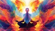 Meditative State with Radiant Angelic Figures Illustration