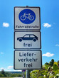 Schild Fahrradstraße, Auto und Lieferverkehr frei
