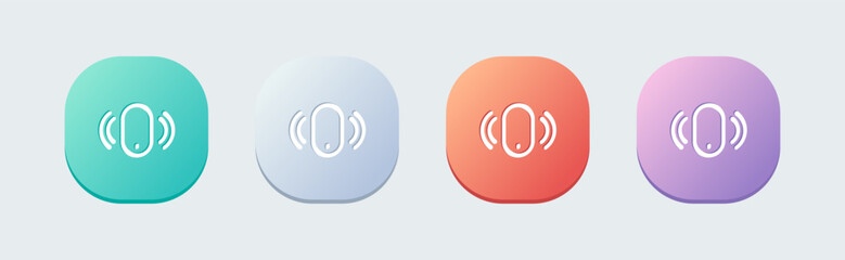 Remote line icon in flat design style. Keyless control signs vector illustration