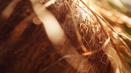 Wall Mural - Macro shot of coconut