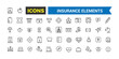 © Rubbble - Insurance Elements Thin Line Web Icon Set, Outline Icons Collection, Icon collection. Editable vector illustration.