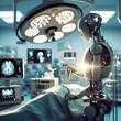 In the hospital operating room, a robot is performing surgical procedures while medical staff oversee the process. The robots precise movements and state-of-the-art technology contribute to the