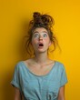 © Kristian - Shocked Expression Studio Portrait with Orange Background