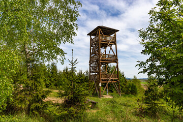 Wall Mural - Lookout tower over the city Sobeslav in southern Bohemia.