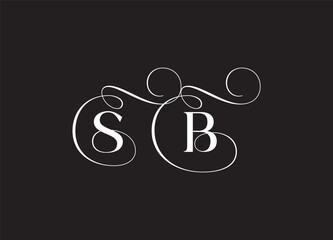 Wall Mural - SB latter ligature typography logo design template