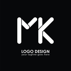 MK MK Logo Design, Creative Minimal Letter MK MK Monogram