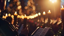 Enchanting Concert Featuring Choir Performing Traditional Advent Music With Harmonious Melodies. Concept Music Performance, Choir Concert, Traditional Advent Music, Harmonious Melodies