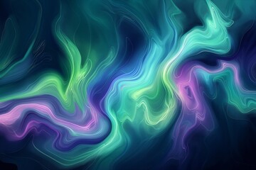 Sticker - Vibrant swirls on an abstract background, AI-generated.