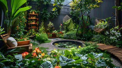  Breathtakingly Beautiful Representation of an Elegantly Designed, Space-saving, Small Garden