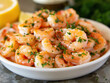Fresh shrimp tails with butter sauce