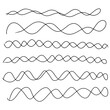 © 3D Icon - Continuous one line drawing of swoop wave and swash. Doodle vector illustration