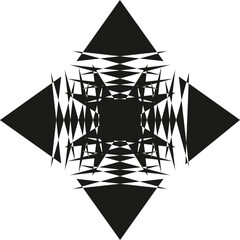 Wall Mural - abstract black geometric explosion vector