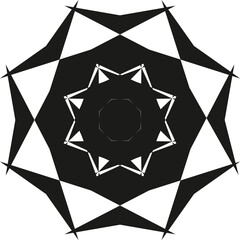 Wall Mural - abstract black geometric explosion vector