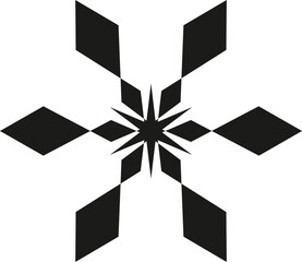 Wall Mural - abstract black geometric explosion vector