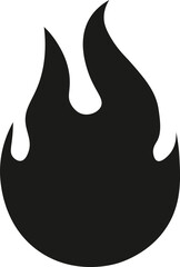 Wall Mural - Black fire flame silhouette vector art