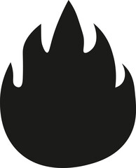 Wall Mural - Black fire flame silhouette vector art