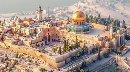 The Temple Mount is a holy site in Jerusalem that is significant to Judaism, Christianity, and Islam