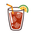 Soft drink icon. Soda drink colorful icon. Hand-drawn vector icon.
