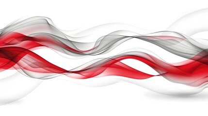 a vector background with abstract red and grey waves on white