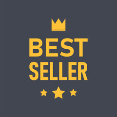 Canvas Print - Best Seller label tag badge sign