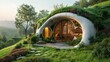 Hobbit Hideaway: A Cozy Earth Sheltered Dwelling, generative ai