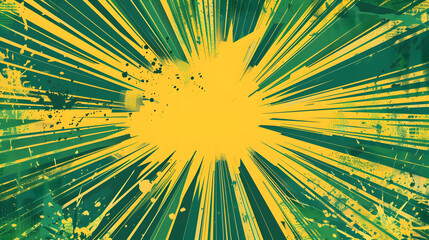 Wall Mural - green yellow color comic style template background