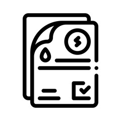 Poster - bill line icon