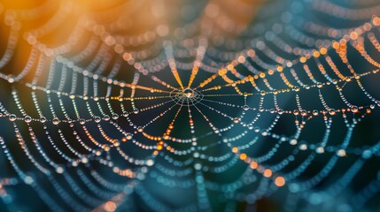 Delicate Dew-Kissed Web, generative ai