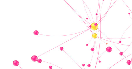 Fototapete - abstract futuristic network on background illustration