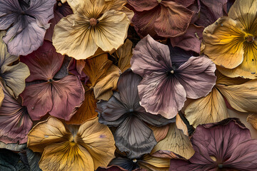 Sticker -  a close-up texture of a variety of dried flowers