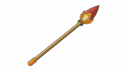 Sticker - A long thin stick with a sharp pointed end used for moving and shifting burning logs in a fireplace or campfire. It is typically made of metal or. Cartoon Vector.