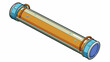A quiver is a metal cylinder with a hollow interior and a screw cap at one end. It is used to store and transport delicate glass vials containing. Cartoon Vector.