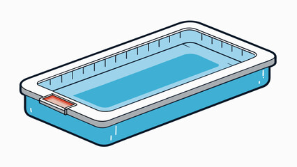 Poster - A rectangularshaped device made of clear plastic with a small opening at the top for collecting rainwater and a scale on the side to measure the. Cartoon Vector.