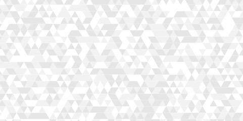 Vector geometric seamless technology gray and white triangle background. Abstract digital grid light pattern white Polygon Mosaic triangle Background, business and corporate background.