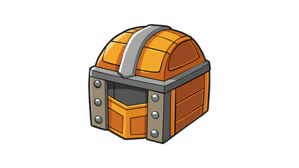 Poster - Made of a thick heavy material the helmet was built to withstand strong impacts. It had a boxy shape with a flat top and no fancy adornments solely. Cartoon Vector.