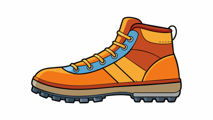 Poster - Lowprofile boots with a durable rubber outsole designed for easy movement and flexibility on all types of terrain.  on white background . Cartoon Vector.