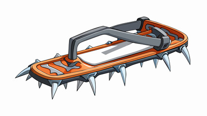 Wall Mural - The first crampon is made of sy aluminum and features sharp curved spikes on the bottom for gripping icy surfaces. It also has adjustable ss to. Cartoon Vector.