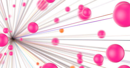 Fototapete - Abstract plexus blue geometry background. Digital technology network connection concept. 3D rendered illustration