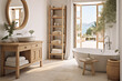 © Jaroon - Luxurious Interior of a modern bathroom, views of the Mediterranean sea.