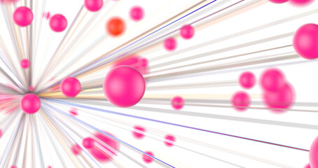 Leinwandbilder - Falling cyber particles. Big data stream. 3d