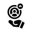 worker glyph icon