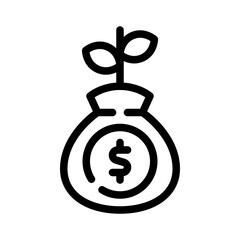 Sticker - investment line icon